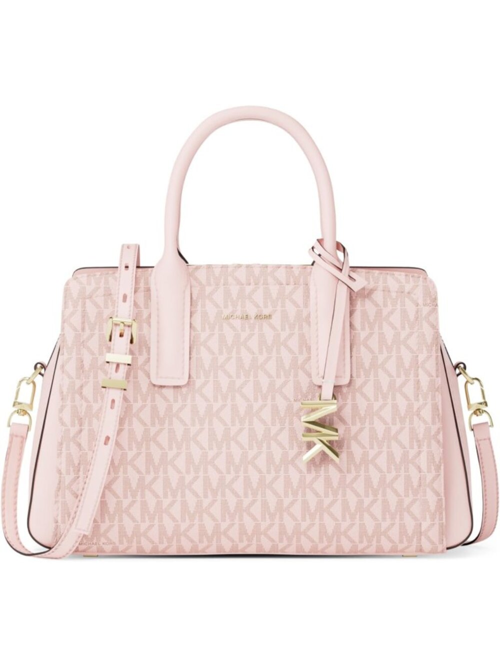 Women Gold tone Pink Handbag Shoulder Crossbody Purse Top Handle Bag